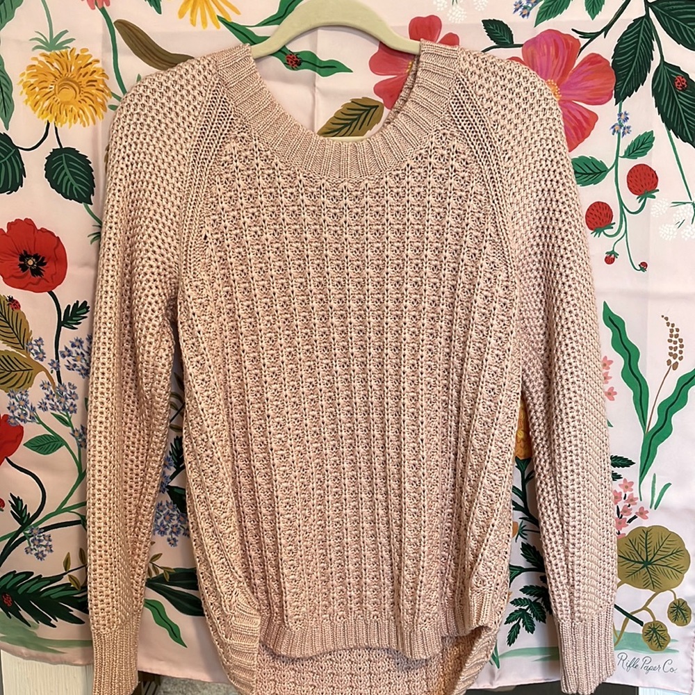 Vintage Calvin Klein Knit Dusty Blush High Low Sweater